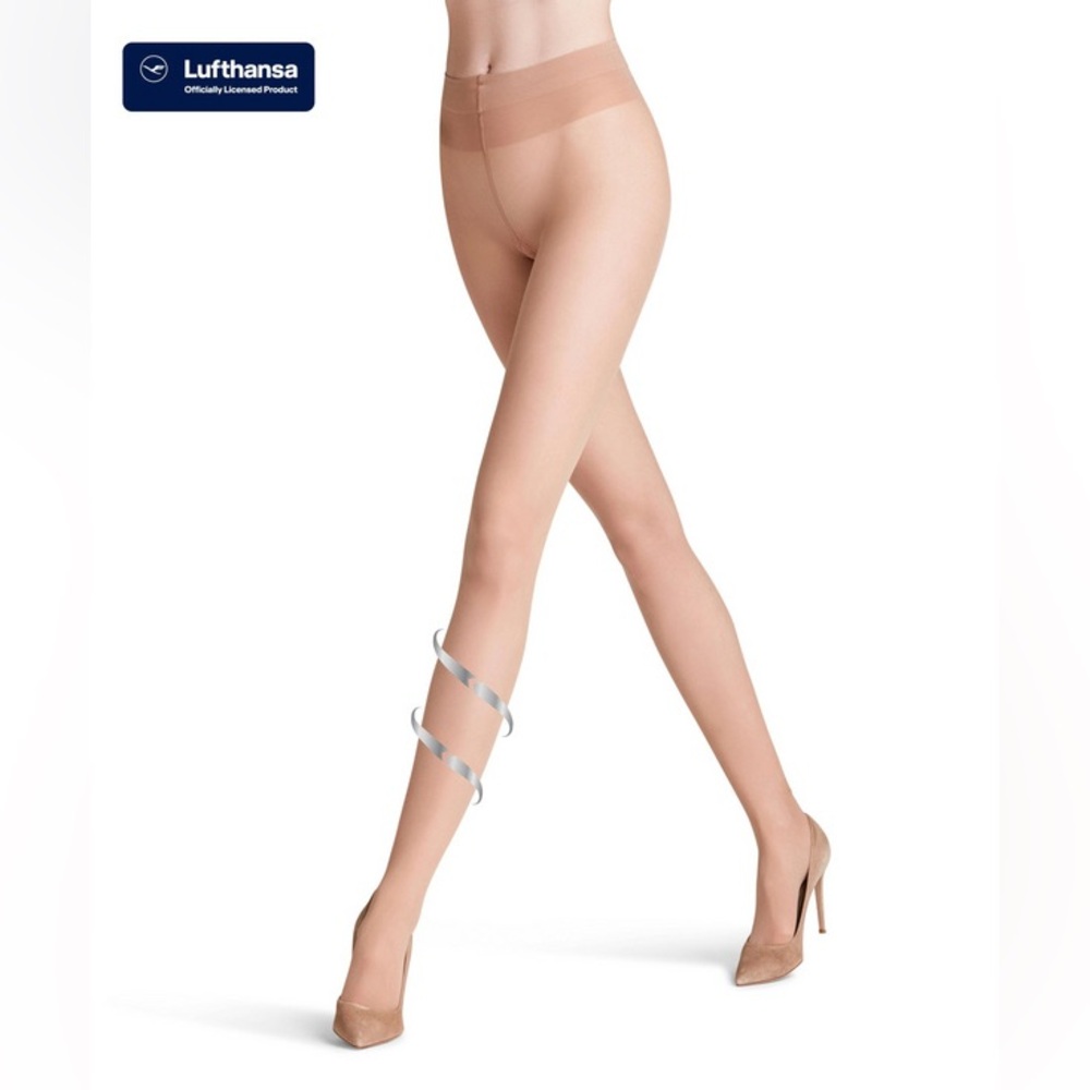 Falke Vitalize 20 Denier Nude/Cocoon Sheer Compression Tights NWT Size Medium